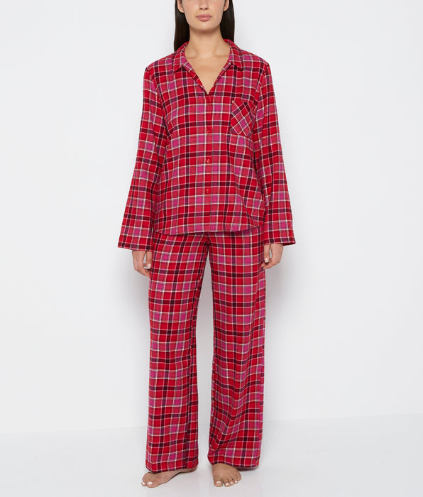 La Senza Flannel Sleep Set in Montreal Plaid