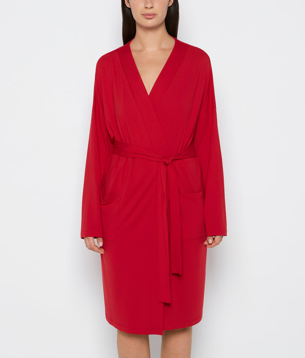 La Senza Brushed Jersey Robe in Crimson