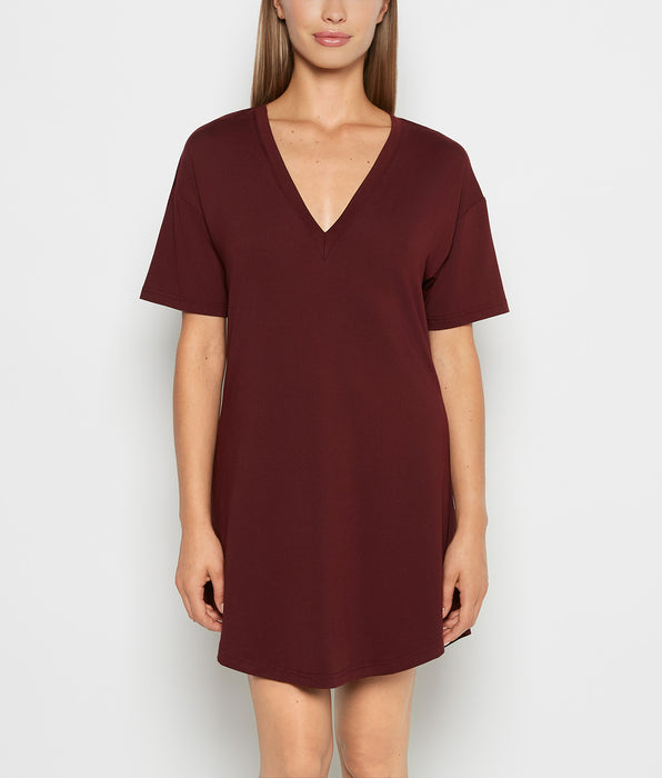 La Senza Brushed Jersey Sleep Shirt in Russian Ruby