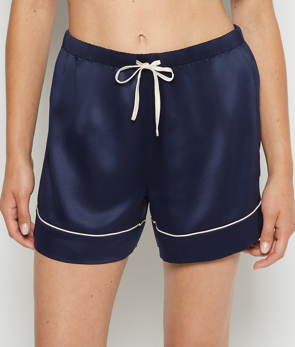 La Senza Satin Sleep Short in Dress Blues