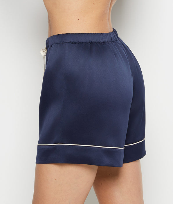 La Senza Satin Sleep Short in Dress Blues