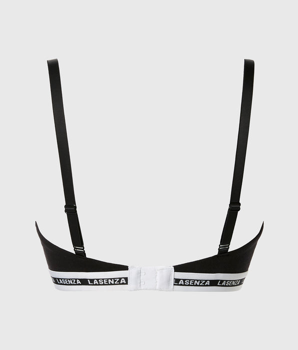 La Senza Triangle Padded Bra in Tuxedo Black