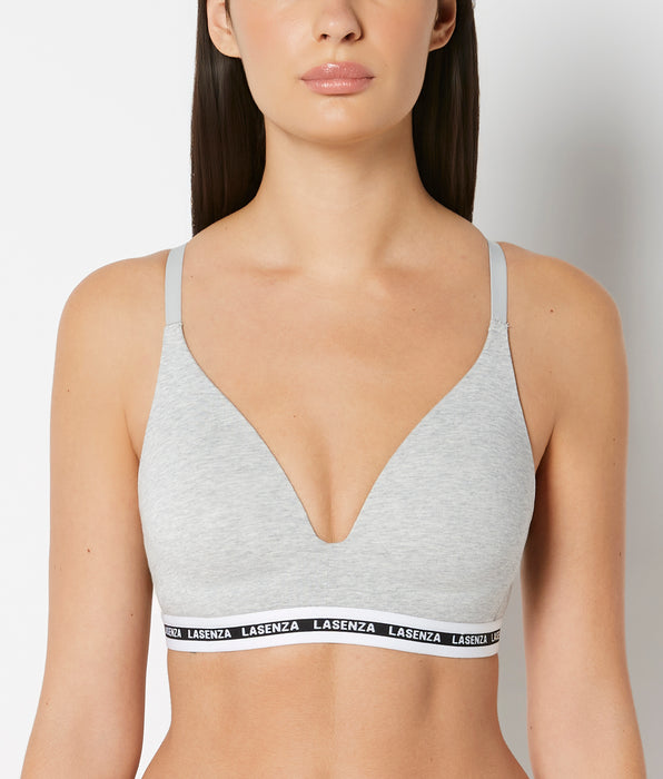 La Senza Triangle Padded Bra in Heather Grey