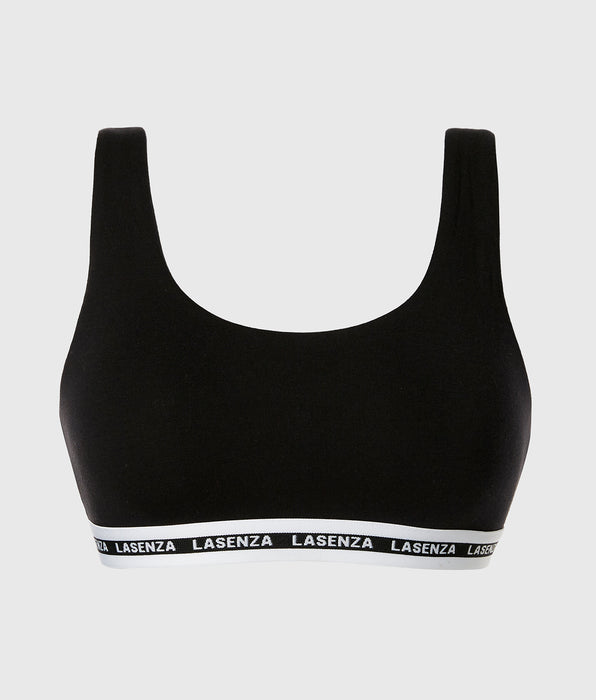 La Senza Scoop Bralette in Tuxedo Black