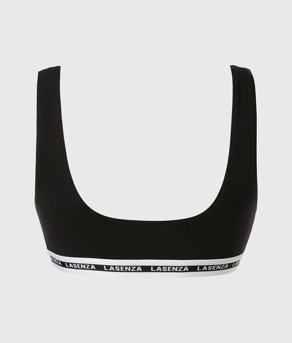 La Senza Scoop Bralette in Tuxedo Black
