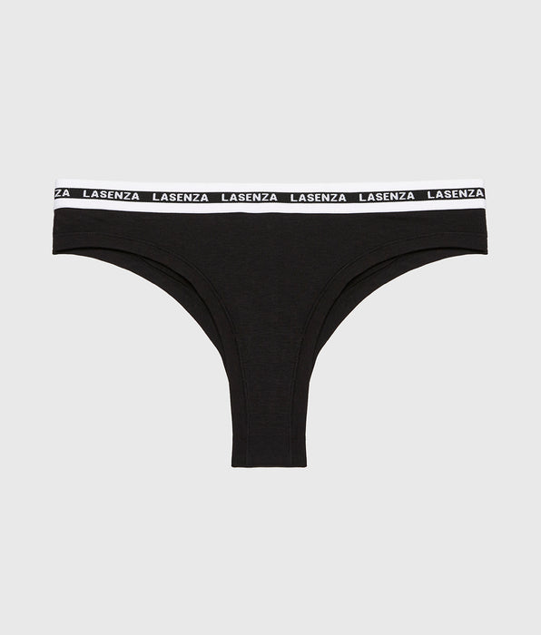 La Senza Icons Thong Panty in Tuxedo Black