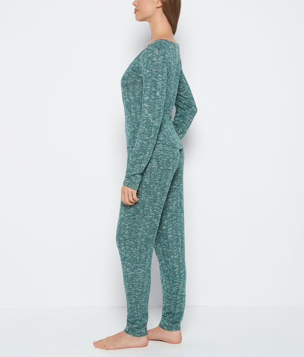 La Senza PJ Set with LS Logo Patch in Emerald Green