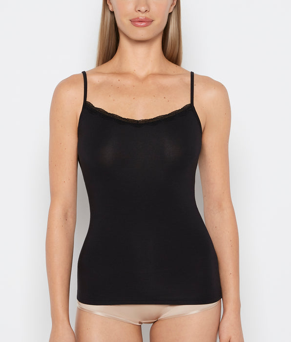 La Senza Camisole avec bordure en dentelle smoking noir