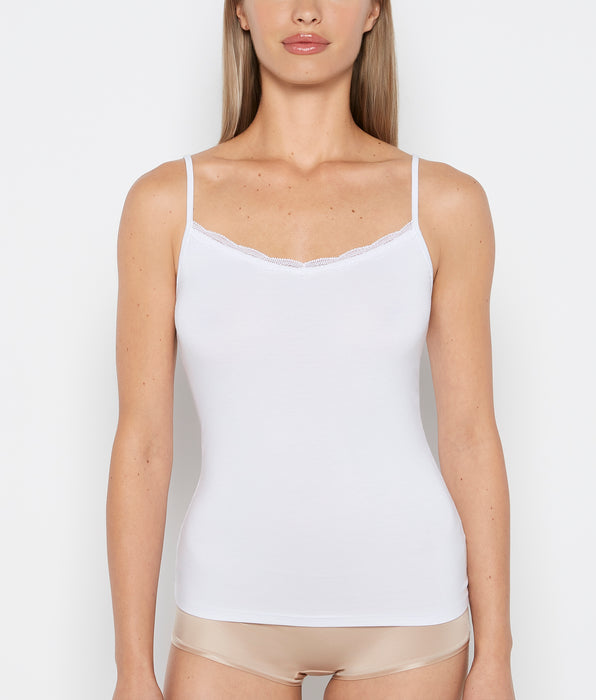La Senza Cami with Lace Trim in White