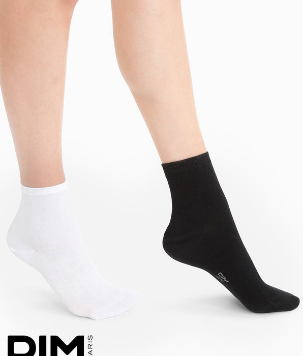 La Senza Pack of 2 Cotton Socks in Black and White