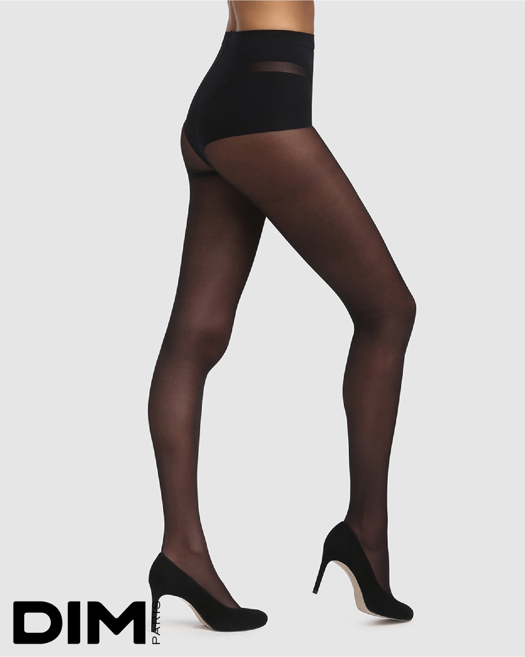 Tummy Control Tights in Black