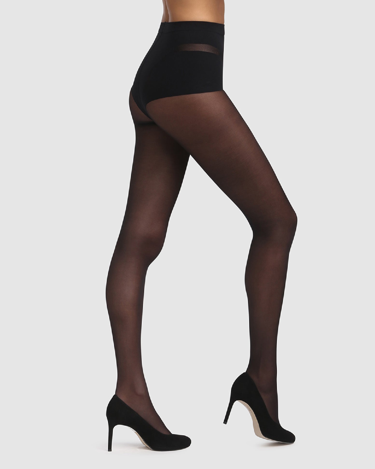 Tummy Control Tights in Black