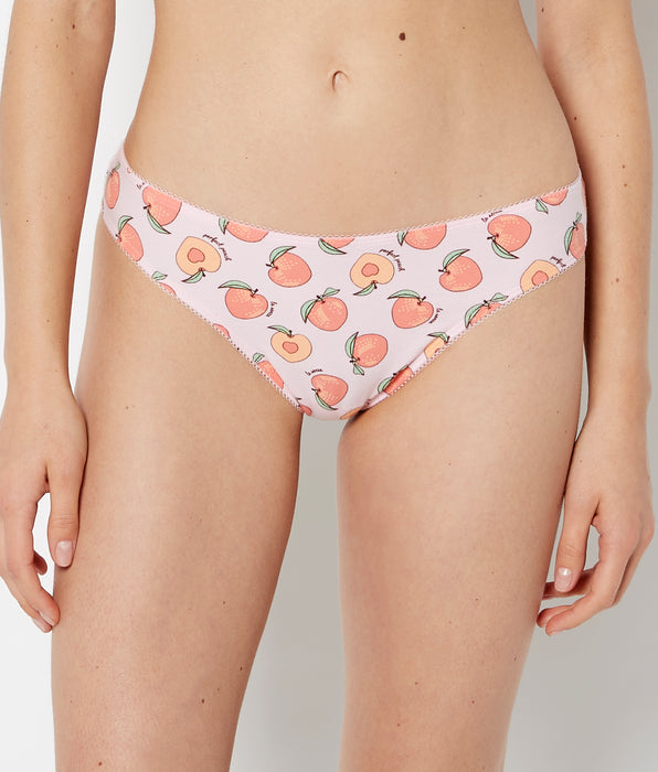 La Senza Thong Cotton Panty and Picot Trim in Perfect Peach