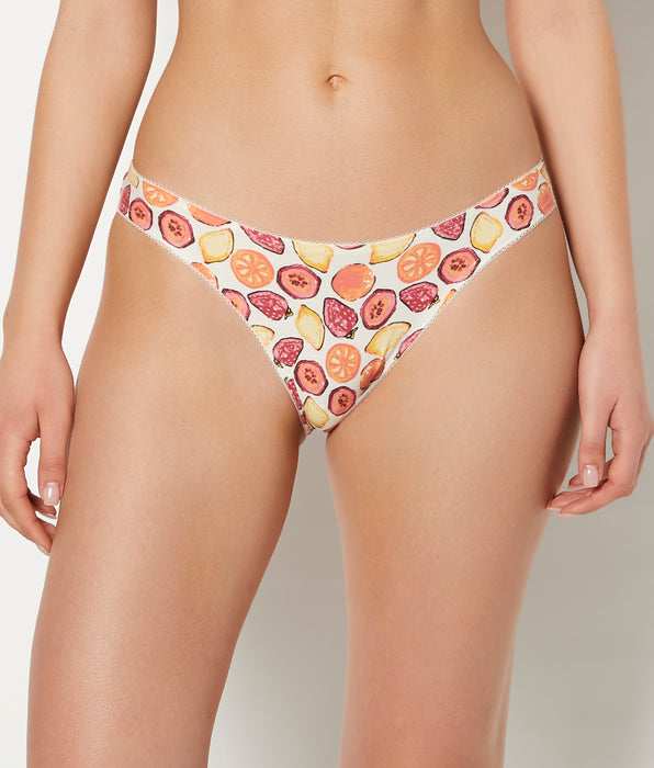 La Senza Mini-coquine en coton fruit tropical avec bordure festonnée