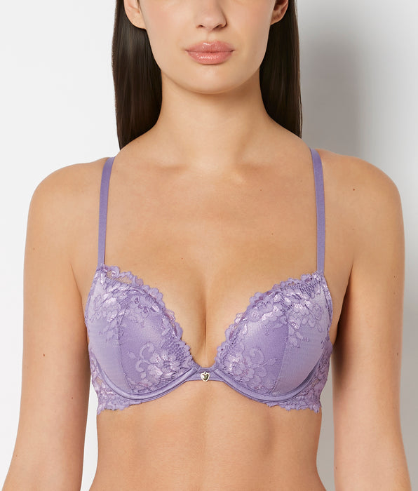 La Senza Push Up Plunge bra with Romantic Lace in Purple Haze