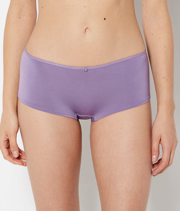 La Senza Ultrasoft Modal Boyshort  Panty with Rosette Detail in Purple Haze