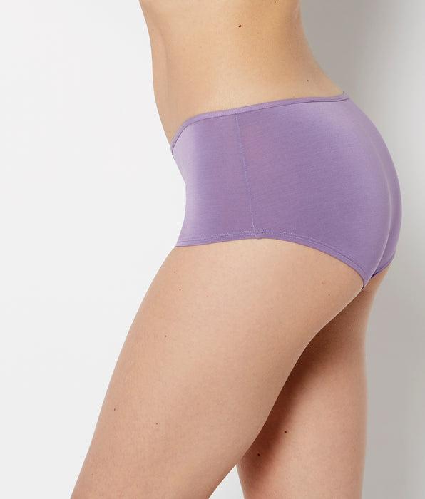 La Senza Ultrasoft Modal Boyshort  Panty with Rosette Detail in Purple Haze