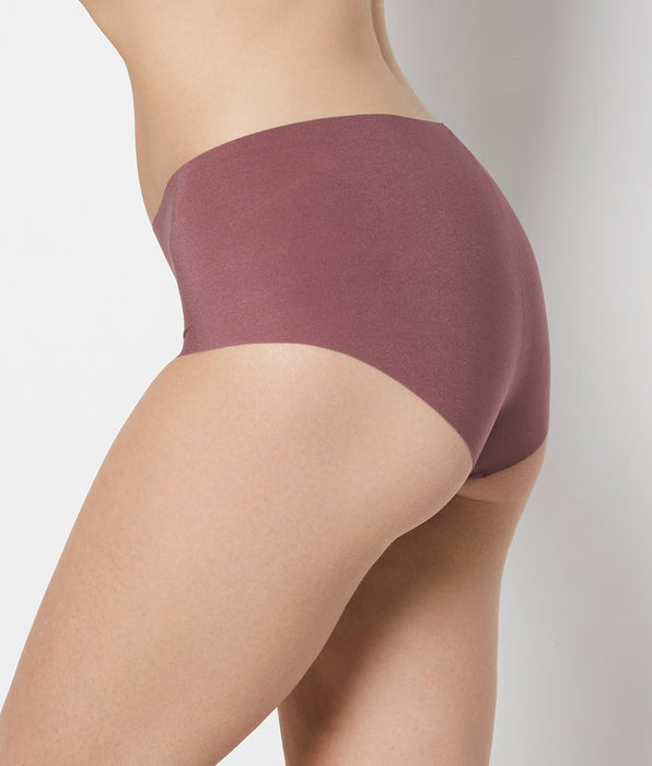 La Senza No Show High Waist Brief Panty in Plum Wine