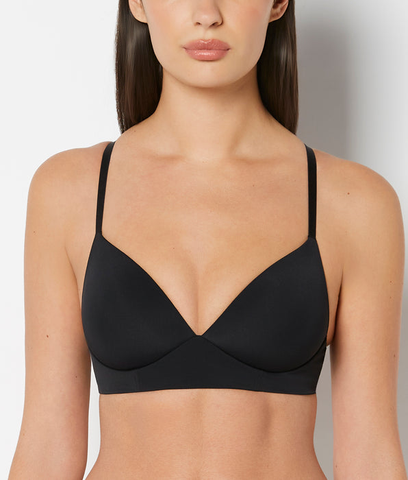 La Senza Lightly Lined Wireless Bra in Tuxedo Black
