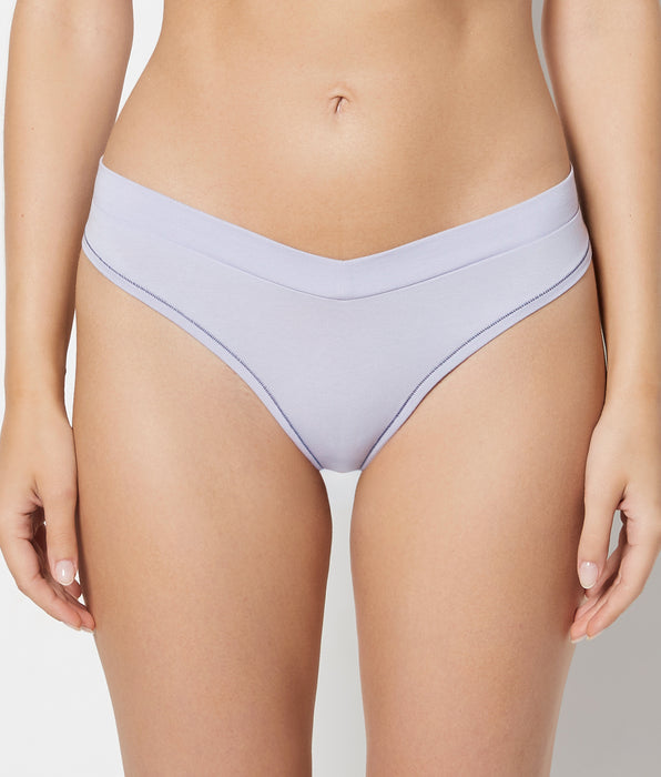 La Senza Wide Waist Cotton Thong in Cosmic Sky