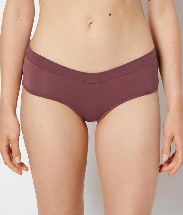 La Senza Hipster Wide Waist Cotton Panty in Plum Wine