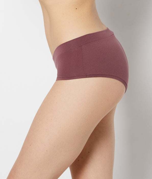 La Senza Hipster Wide Waist Cotton Panty in Plum Wine