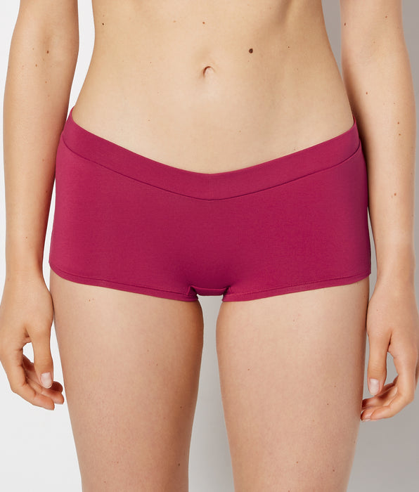 La Senza Boyshort Wide Waist Cotton Panty in Sangria