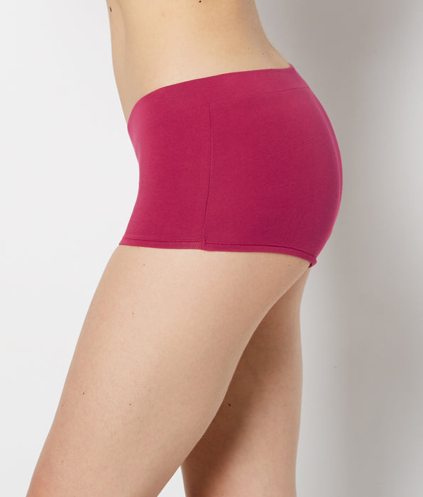 La Senza Boyshort Wide Waist Cotton Panty in Sangria