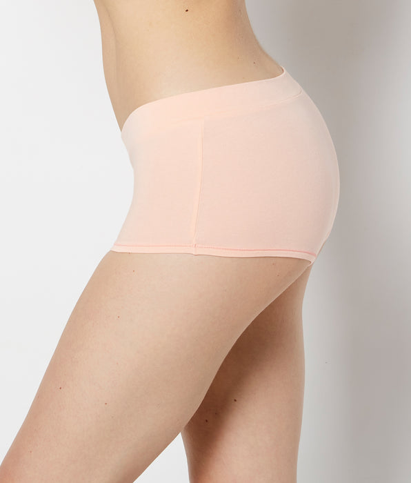 La Senza Boyshort Wide Waist Cotton Panty in Tropical Peach