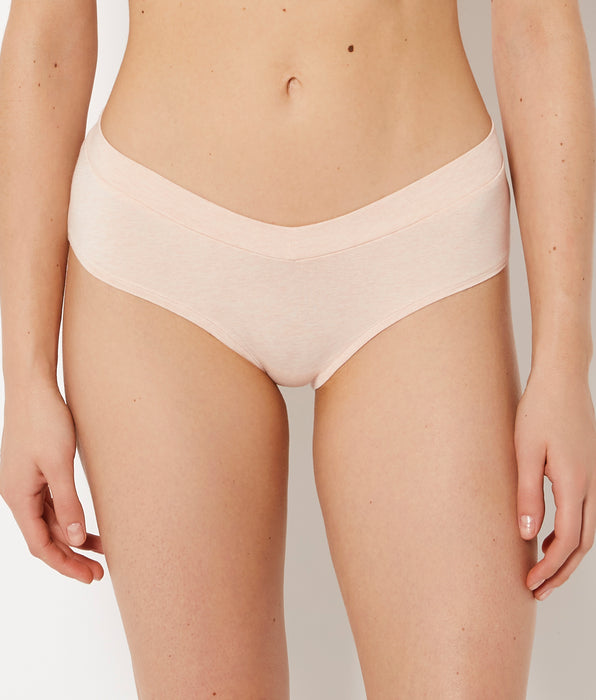 La Senza Hipster Wide Waist Cotton Panty In Pearl Blush Heather