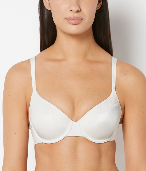 La Senza Lightly Lined Full Coverage Bra with Afterglow Lace Trim in Ivory