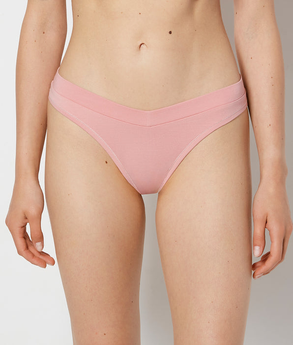 La Senza Bikini Wide Waist Cotton Panty in Rose Elegance
