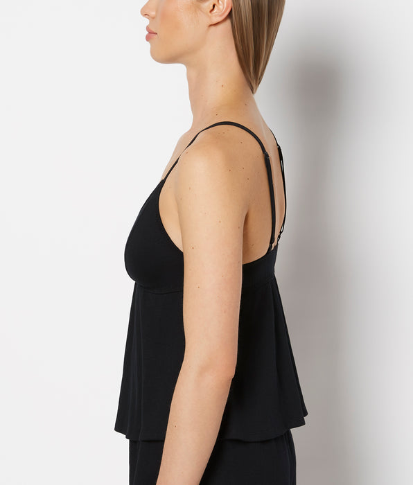 La Senza Camisole de nuit texturée smoking noir
