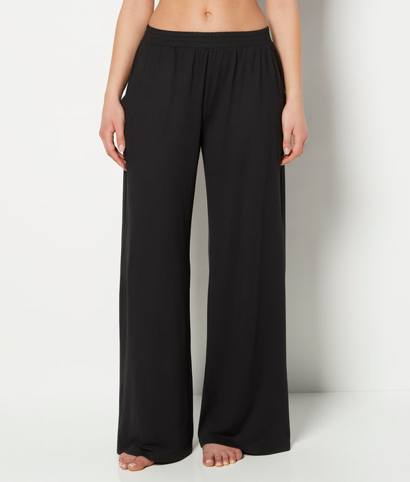 La Senza Casual Sleep Jersey Pants in Tuxedo Black