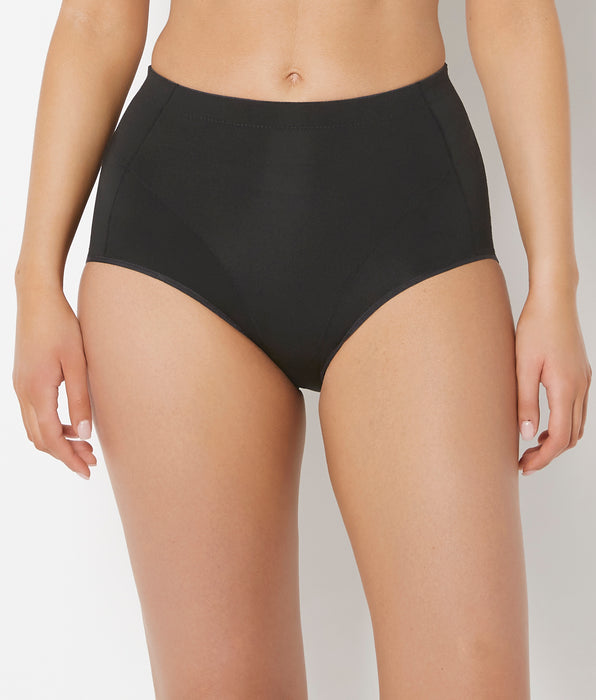 La Senza Sculpting Mid-Waist Brief in Tuxedo Black