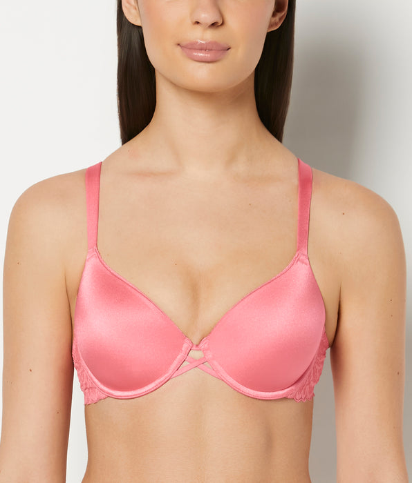 La Senza Lightly Lined Full Coverage Bra with Lush Lace Wing in Lemonade Pink