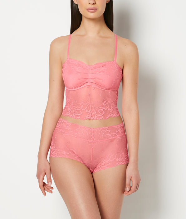 La Senza PJ Lush Lace Cami with Boyshort Set in Pink Lemonade