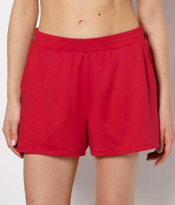 La Senza Casual Sleep Jersey Knit Short in Passion Red