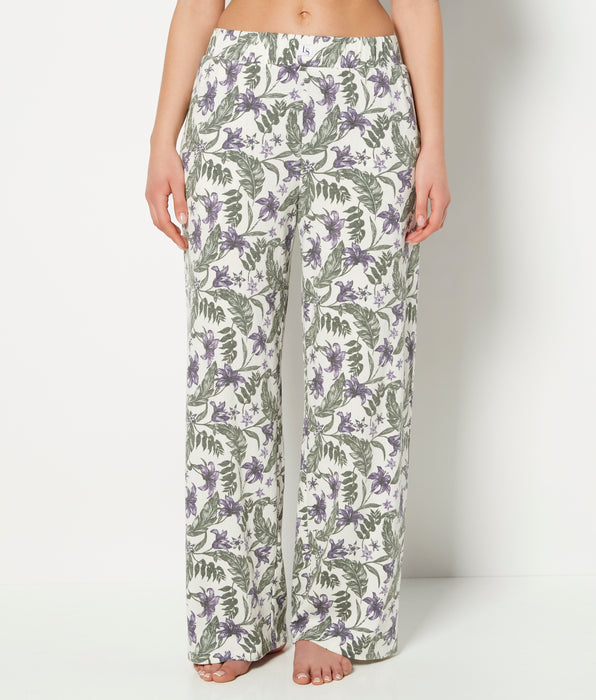 La Senza Casual Sleep Textured Knit Pant in Island Floral