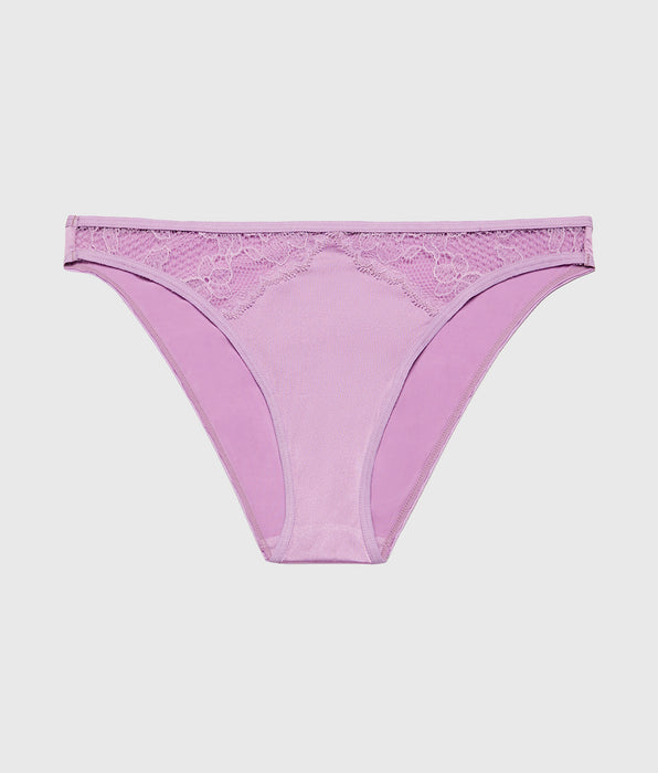 La Senza Bikini Micro Panty With Lace Trim in Regal Orchid