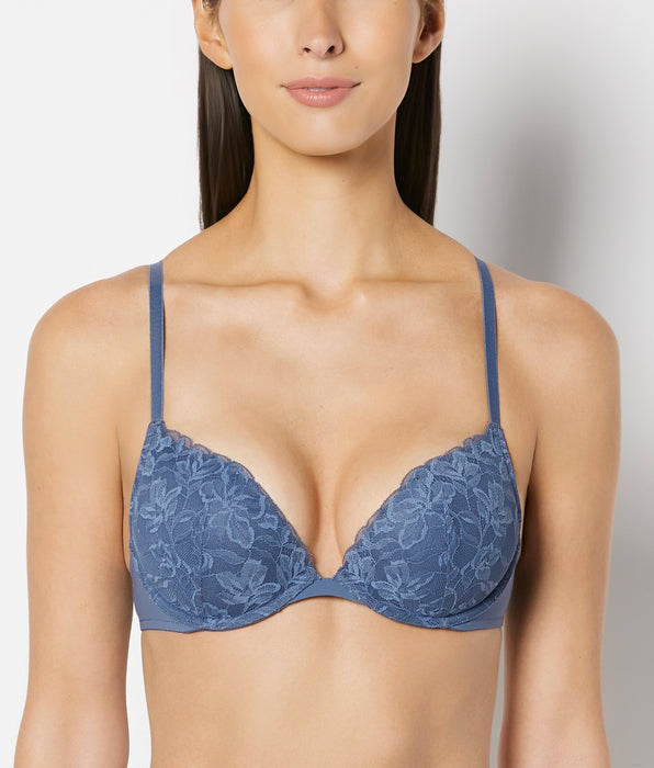 La Senza Push Up Bra with Poetic Lace in Vintage Indigo