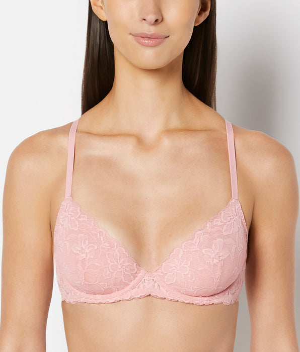 La Senza Unlined Demi Bra in Poetic Lace in Rose Elegance