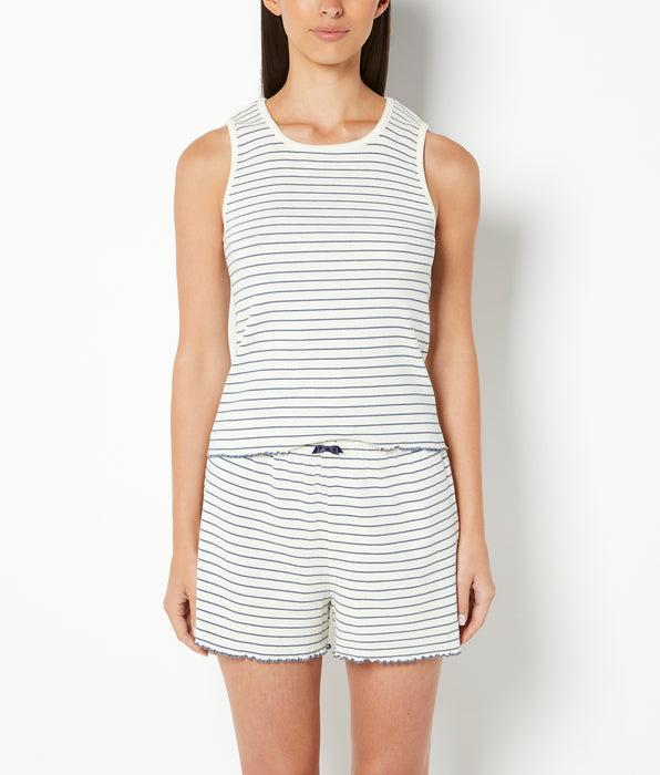 La Senza Casual Sleep Tank and Short Set in Unearthed Stripe