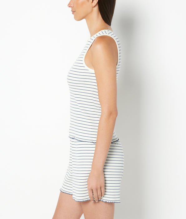 La Senza Casual Sleep Tank and Short Set in Unearthed Stripe