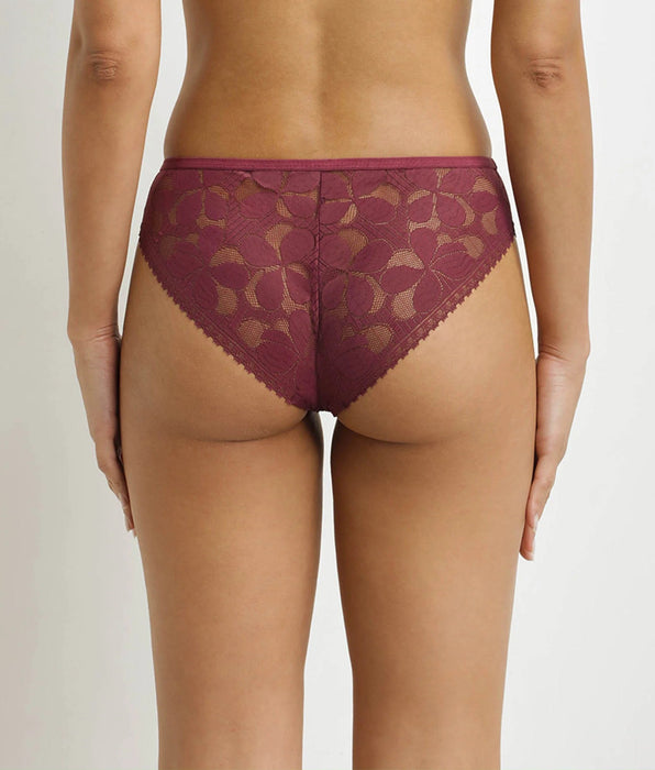 La Senza Lace Art Flowers Brief in Beaujolais