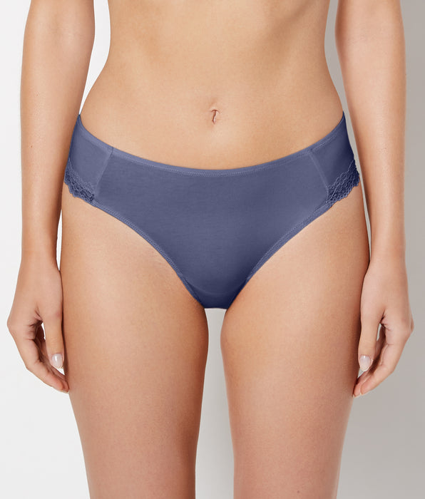 La Senza Mini Cheeky Panty with Lace Trim in Vintage Indigo