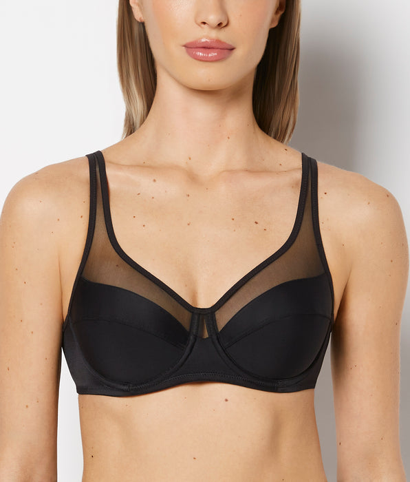 La Senza Generous Full Coverage Underwire Push-Up Bra in Tuxedo Black