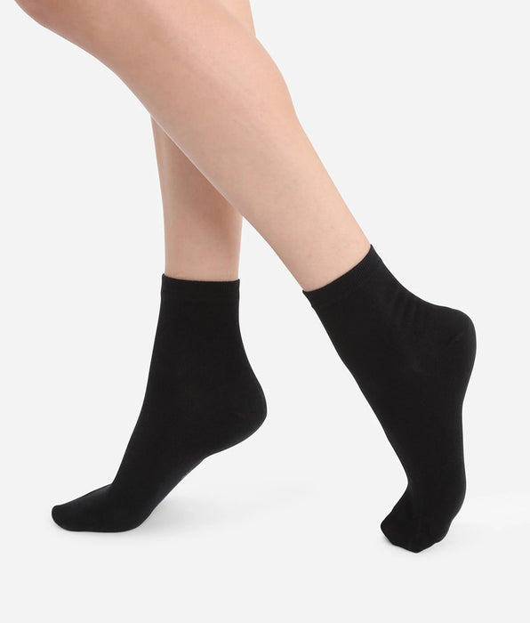 La Senza Lot de deux paires de chaussettes montantes en coton noir smoking