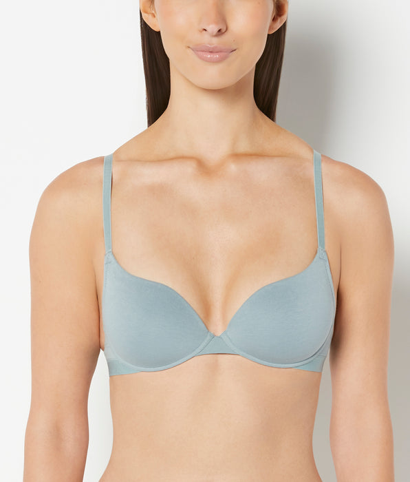 La Senza Lightly Lined Demi Bra with Logo Band in Lead