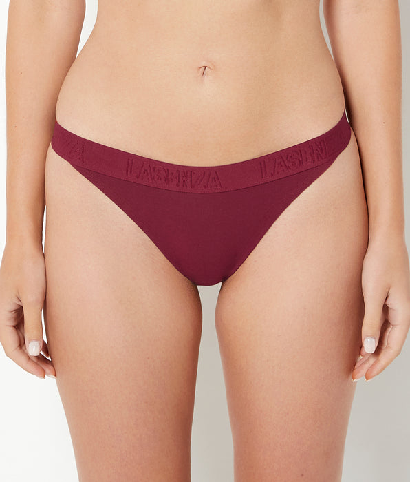 La Senza Mini-coquine avec bande à logo cabernet